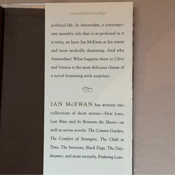 Amsterdam: A Novel by Ian McEwan | Literary Fiction | Hardcover Book - Picture 6 of 7